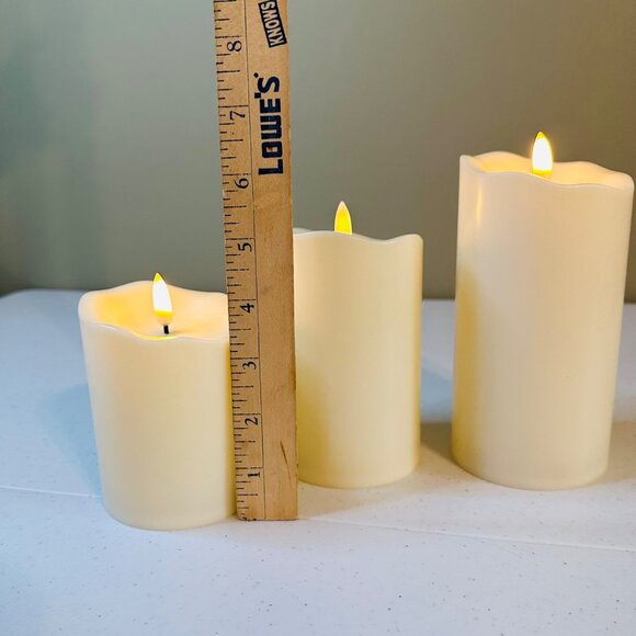 Flameless LED Candles Set With Flickering flame & Remote Control & Timer - Picture 5 of 10